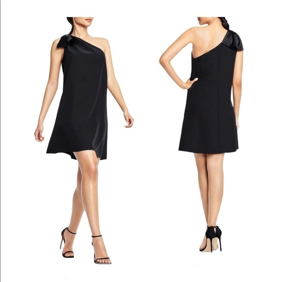 AIDAN MATTOX ONE SHOULDER MINI DRESS - Picture 1 of 10